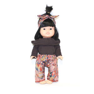 Minikane Paola Reina Baby Doll Ensemble with Head Band – Liberty® Chocolate