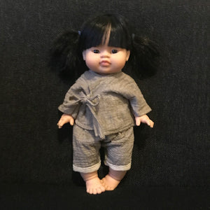 Minikane Paola Reina Baby Doll Kimono NIKO – Gris Chiné