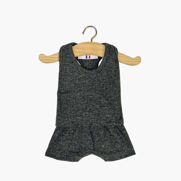 Minikane Les P'tits Basiques Ribbed Knit Boy's Underwear Set MARCEL - Anthracite
