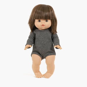 Minikane Les P'tits Basiques Ribbed Knit Body - Gris Anthracite