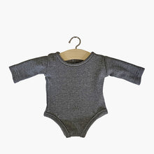 Minikane Les P'tits Basiques Ribbed Knit Body - Gris Anthracite