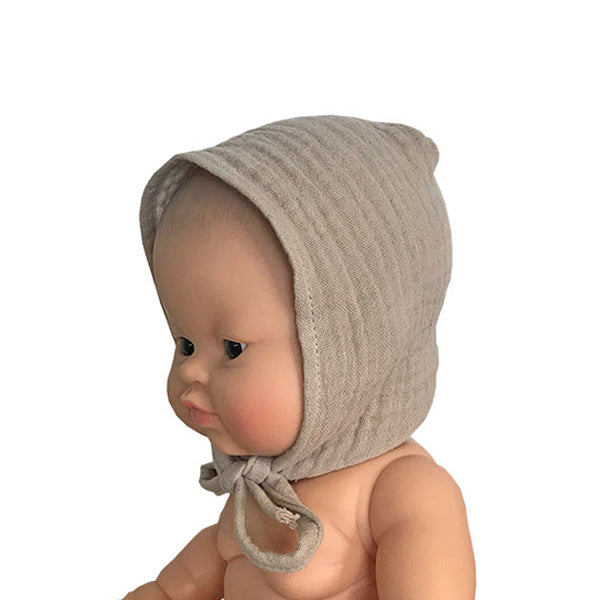 Minikane Paola Reina Baby Doll Round Hat – Beige