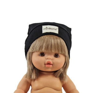 Minikane Paola Reina Baby Doll Sock Bonnet - Black