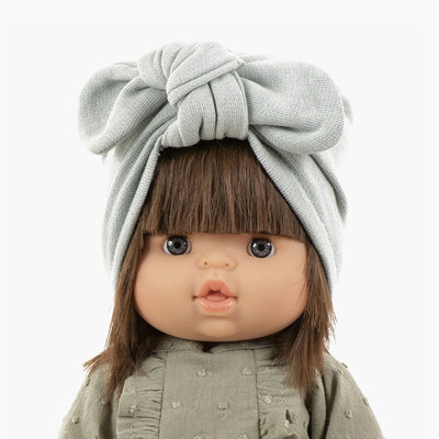 Minikane Paola Reina Baby Doll Bow Turban - Thé Vert