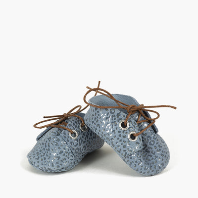 Minikane x Patt'touch Baby Doll Lace-Up Shoes – Leopard Blue