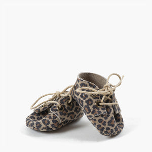 Minikane x Patt'touch Baby Doll Lace-Up Shoes – Leopard
