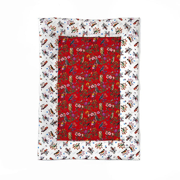 Minikane & Nathalie Lété Plaid Blanket - “Le Royaume des Oiseaux” & “Little birds