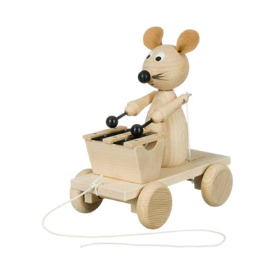 Miva Wooden Pull Along Toy - Xylophone Mouse