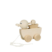 Miva Wooden Pull Along Toy - Mama Duck with Duckling