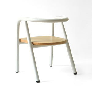 Mum and Dad Factory Metal School Chair - White