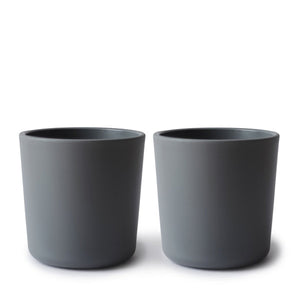 Mushie Dinnerware Cup, Set of 2 - Smoke