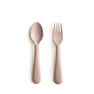 Mushie Fork and Spoon Set - Blush