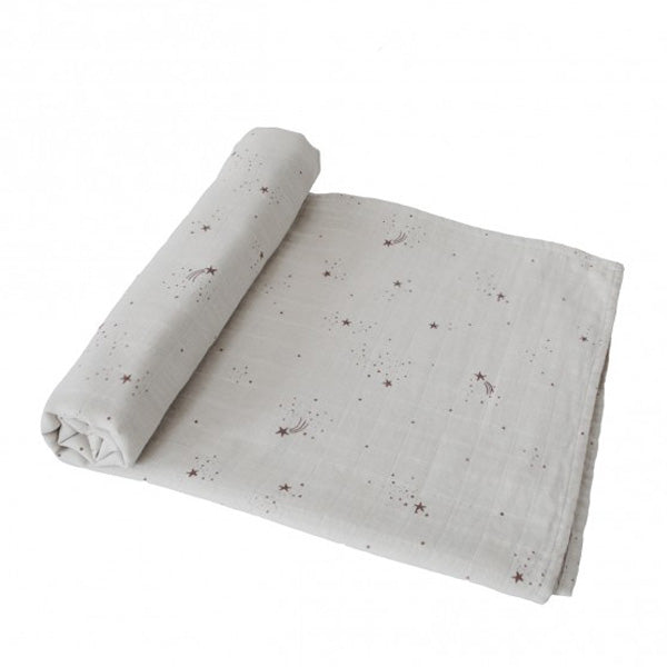 Mushie Muslin Swaddle Blanket Organic Cotton - Falling Stars