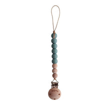 Mushie Pacifier Clip Cleo - Cadet Blue