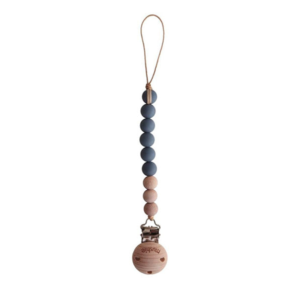 Mushie Pacifier Clip Cleo - Iron