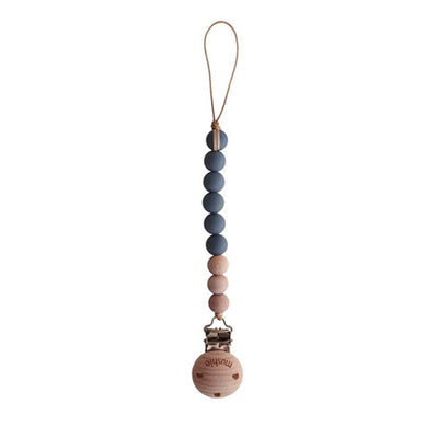 Mushie Pacifier Clip Cleo - Iron