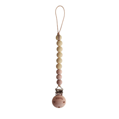 Mushie Pacifier Clip Cleo - Muted Yellow