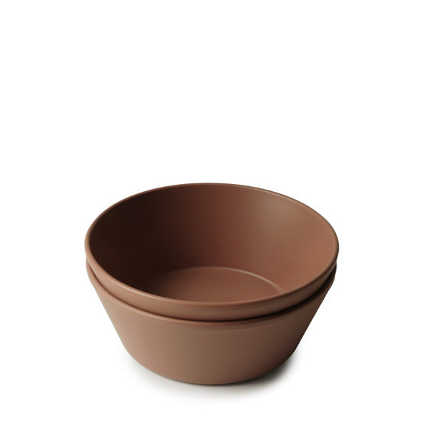 Mushie Round Dinnerware Bowl, Set of 2 - Caramel