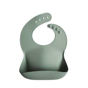 Mushie Silicone Baby Bib - Cambridge Blue