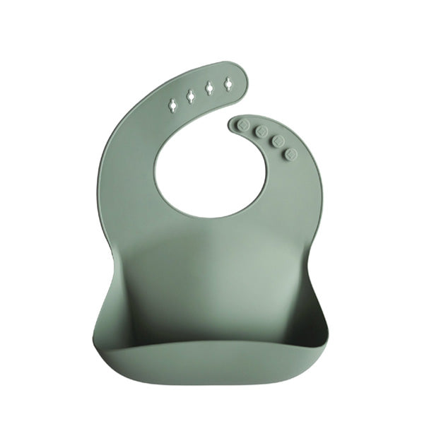 Mushie Silicone Baby Bib - Cambridge Blue