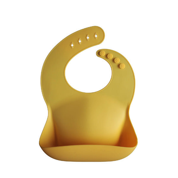 Mushie Silicone Baby Bib - Mineral Yellow
