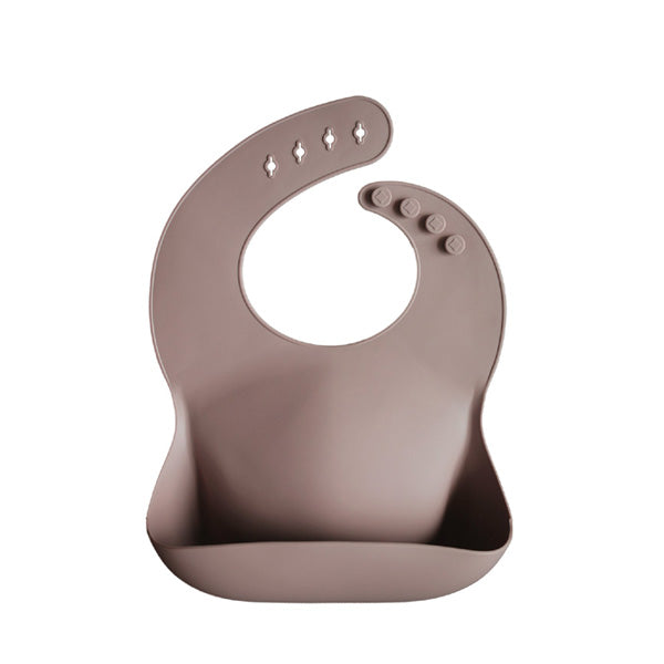 Mushie Silicone Baby Bib - Warm Taupe