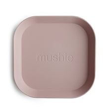 Mushie Square Dinnerware Plates, Set of 2 - Blush