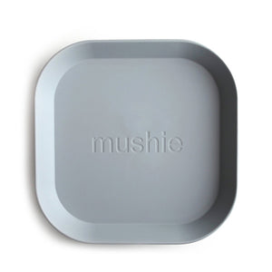Mushie Square Dinnerware Plates, Set of 2 - Cloud