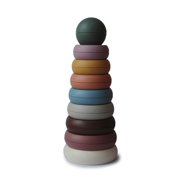 Mushie Stacking Ring Tower Toy - Rustic