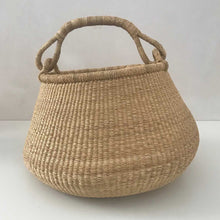 Natural Bolga Pot Basket with Handle