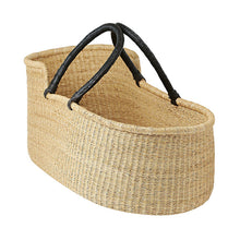 Natural Baby Moses Basket – Black Handles