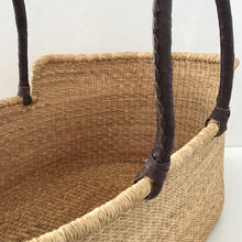 Natural Moses Basket – Brown Handles