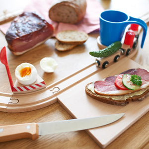 Neue Freunde Railroad Breakfast Set – Blue