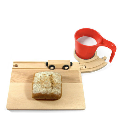 Neue Freunde Railroad Breakfast Set - Red