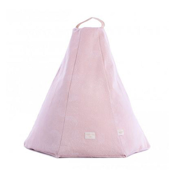 Nobodinoz Marrakech Beanbag - White Bubble / Misty Pink