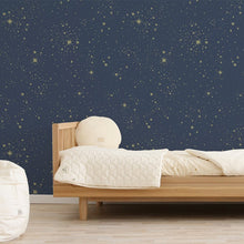 Nobodinoz Wallpaper – Gold Stella/Night Blue