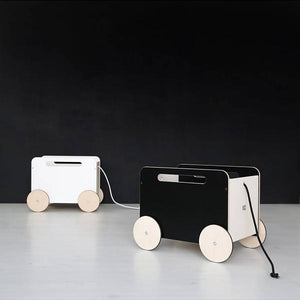 Ooh Noo Toy Chest On Wheels - Black