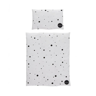 OYOY Doll Bed Bedding – Black and White