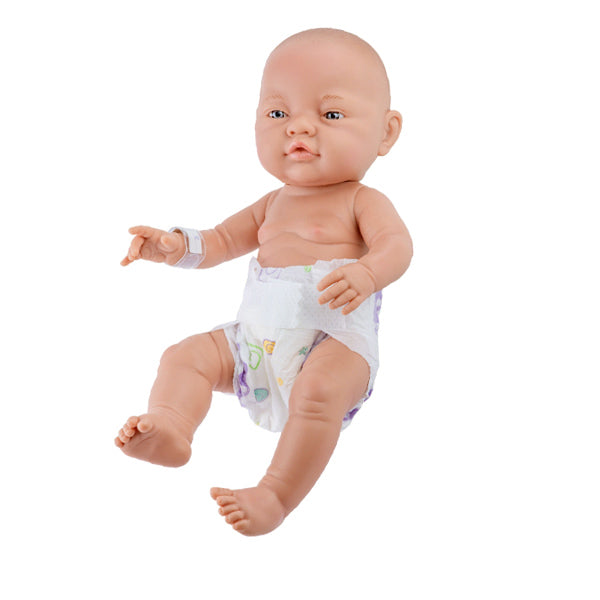 Paola Reina Newborn Doll - Bebitos European Girl with Nappy