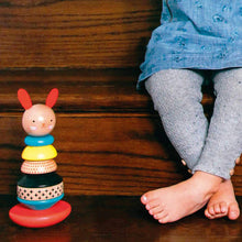 Petit Collage Modern Bunny – Wooden Stacking Toy