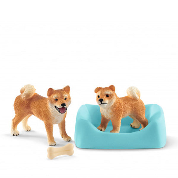 Schleich Shiba Inu Mother and Puppy