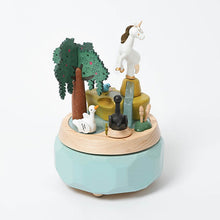 Wooderful Life Wooden Music Box - Unicorn with Swans