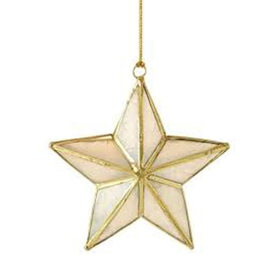 Star Shaped Christmas Ornament - Brass