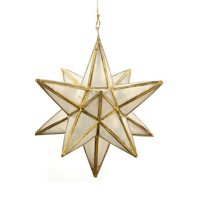 Star Polygon Shaped Christmas Ornament - Brass