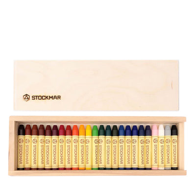 Stockmar Beeswax Crayons - 24 Crayons in Wooden Case