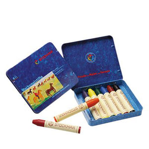 Stockmar Beeswax Crayons - 8 Sticks Set with Black