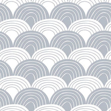 Swedish Linens Rainbows Fitted Sheet – Gray