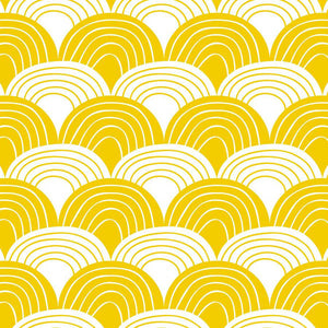 Swedish Linens Rainbows Flat Sheet – Mustard Yellow