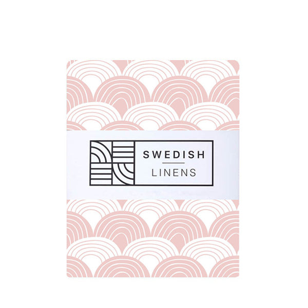 Swedish Linens Rainbows Fitted Sheet – Nudy Pink