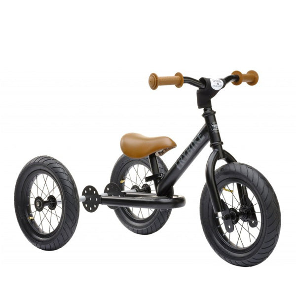 Trybike 2-in-1 Balance Bike Steel - Black